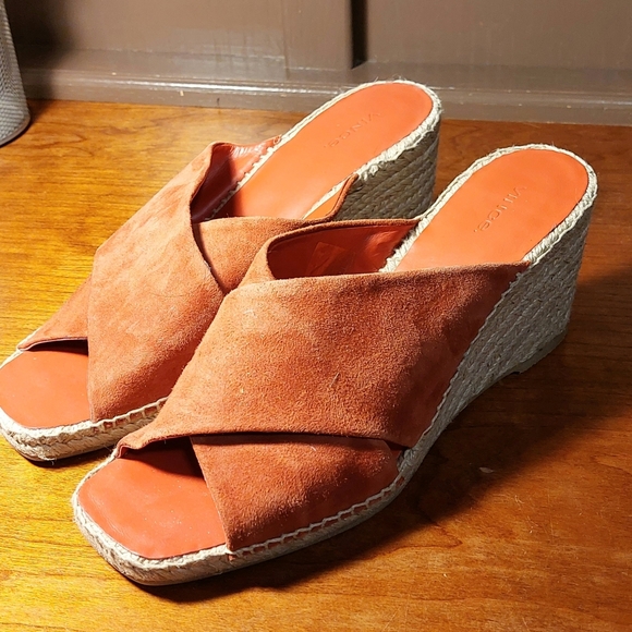 Vince Gaelan Square Toe Espadrille Wedge size 11 Rust color - Picture 1 of 8